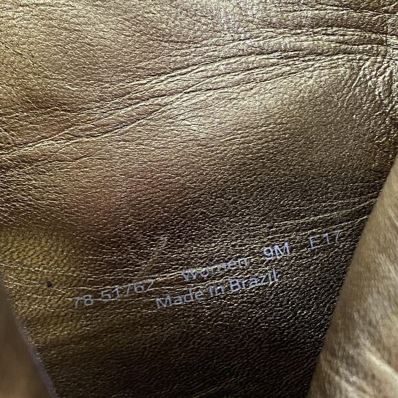 Johnston & Murphy Boots Womens 9 Leather Ankle Booties Chunky Heel Side Zip Boho - Picture 12 of 13